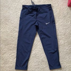 Nike Dri-Fit running crop pants. Size M